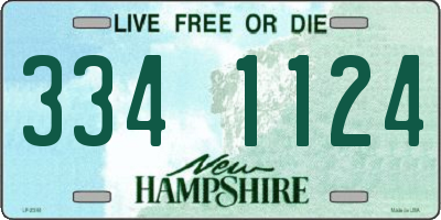 NH license plate 3341124