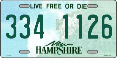 NH license plate 3341126
