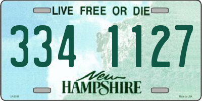 NH license plate 3341127