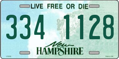 NH license plate 3341128