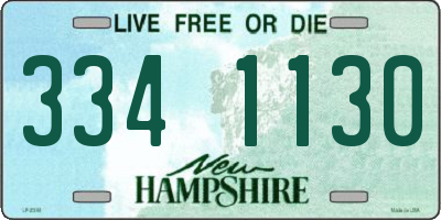 NH license plate 3341130