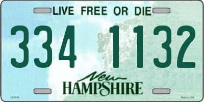 NH license plate 3341132