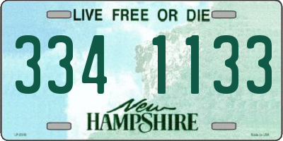 NH license plate 3341133