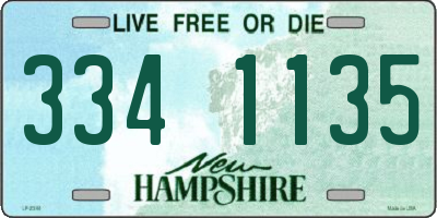 NH license plate 3341135