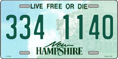 NH license plate 3341140