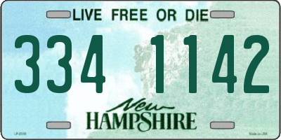 NH license plate 3341142