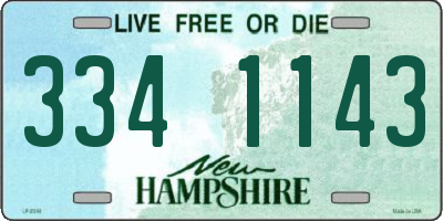 NH license plate 3341143