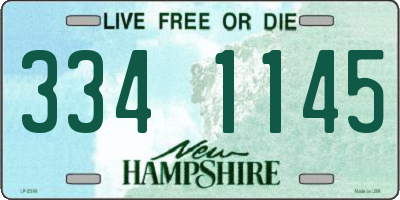 NH license plate 3341145