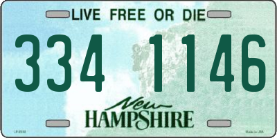 NH license plate 3341146