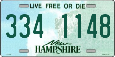 NH license plate 3341148