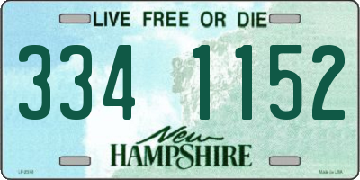 NH license plate 3341152