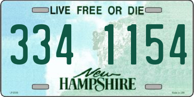NH license plate 3341154