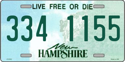 NH license plate 3341155