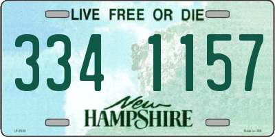 NH license plate 3341157