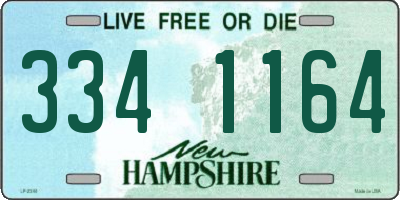 NH license plate 3341164