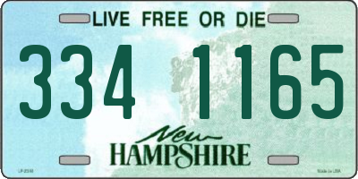 NH license plate 3341165