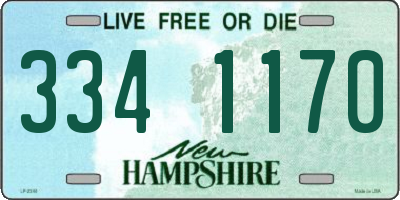 NH license plate 3341170
