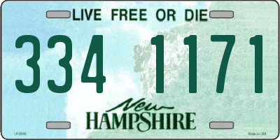 NH license plate 3341171