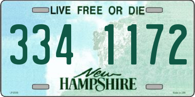 NH license plate 3341172