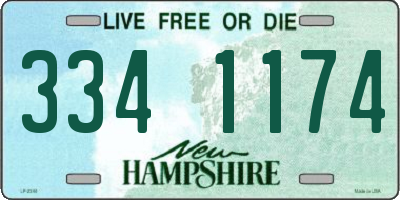 NH license plate 3341174