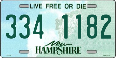 NH license plate 3341182
