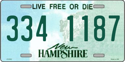 NH license plate 3341187