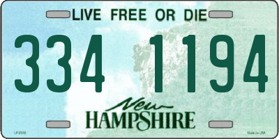 NH license plate 3341194