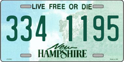 NH license plate 3341195