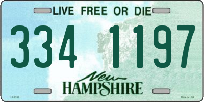 NH license plate 3341197