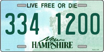NH license plate 3341200