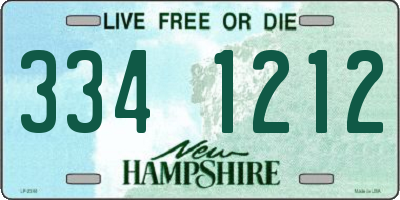 NH license plate 3341212