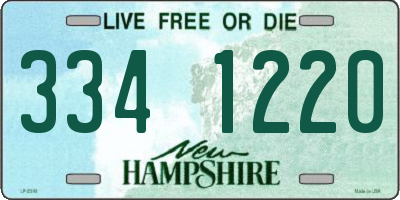 NH license plate 3341220