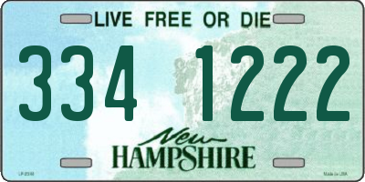 NH license plate 3341222