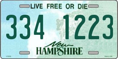 NH license plate 3341223