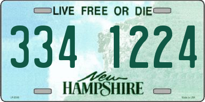 NH license plate 3341224