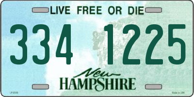 NH license plate 3341225