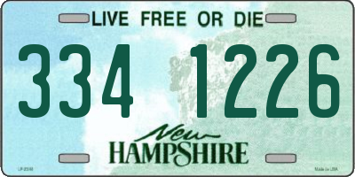 NH license plate 3341226