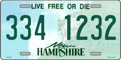NH license plate 3341232
