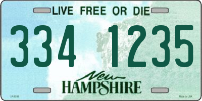 NH license plate 3341235