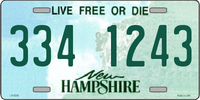 NH license plate 3341243