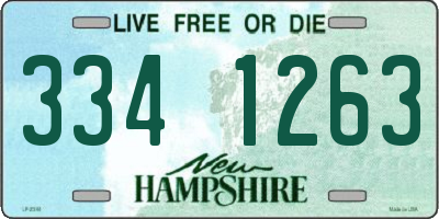 NH license plate 3341263