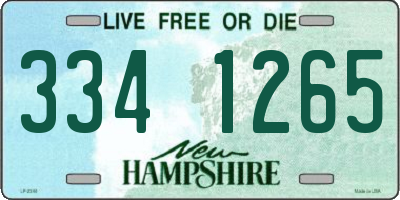 NH license plate 3341265