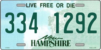 NH license plate 3341292