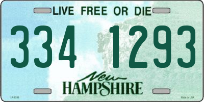 NH license plate 3341293