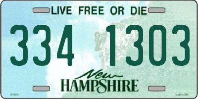 NH license plate 3341303
