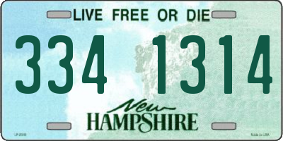 NH license plate 3341314