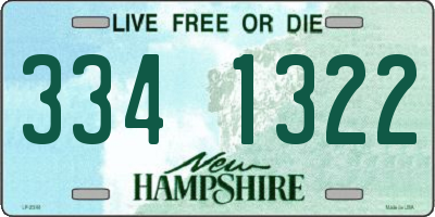 NH license plate 3341322