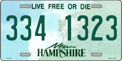 NH license plate 3341323