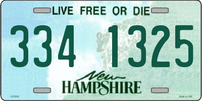 NH license plate 3341325
