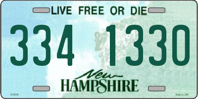 NH license plate 3341330